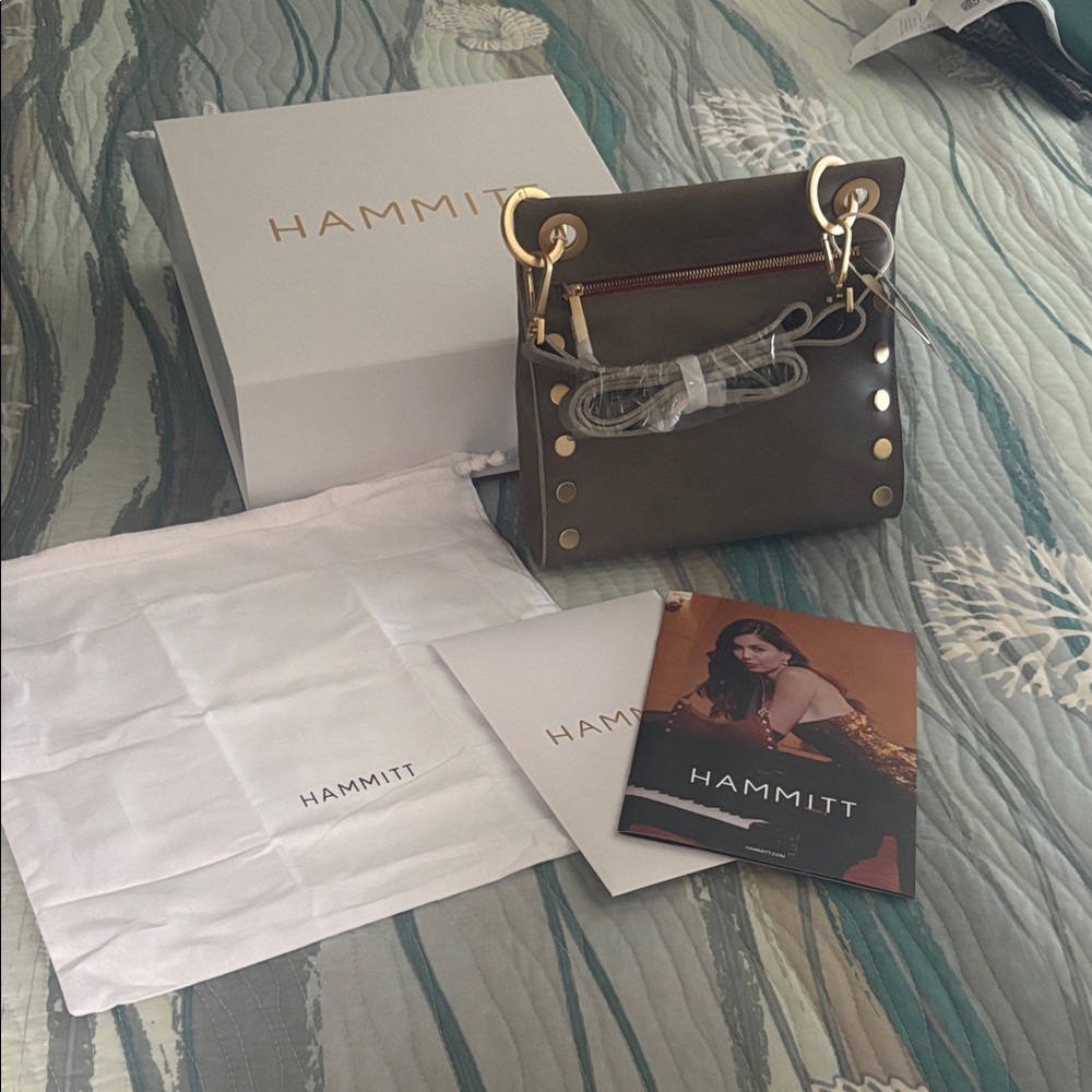 Hammitt Women's Pewter and gold accents Crossbody Bag. Tony Medium bag
